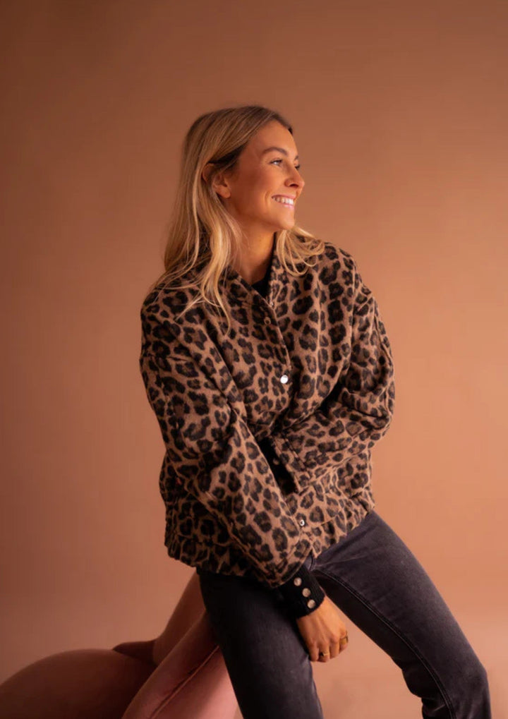 Aurelia | Leopard Bomber Jacket