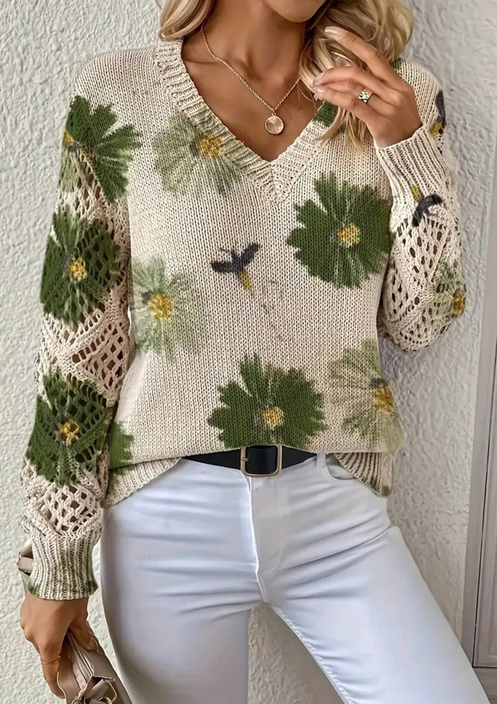Florenne | Floral Knit Sweater