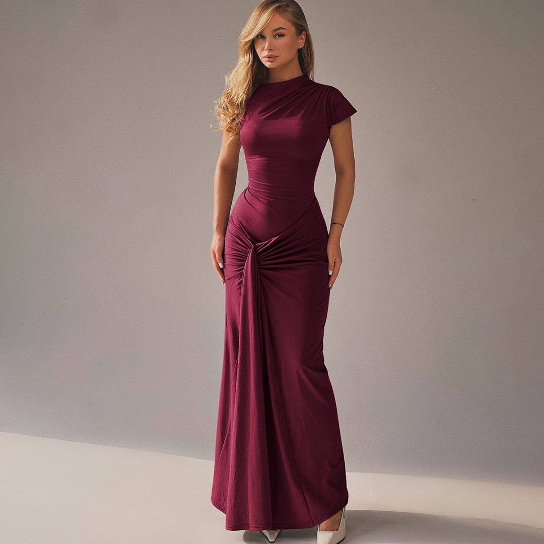 LOLA™ - Elegant Wrap Ruched Bodycon Formal Dress