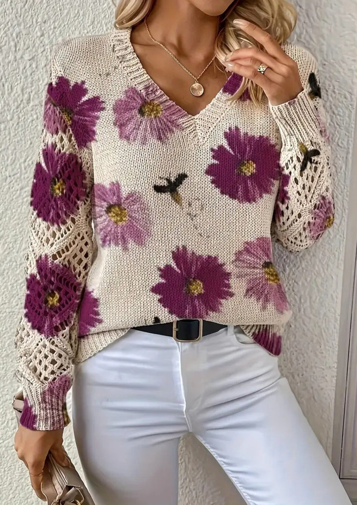 Florenne | Floral Knit Sweater