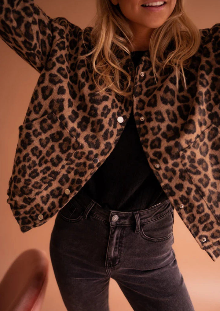 Aurelia | Leopard Bomber Jacket