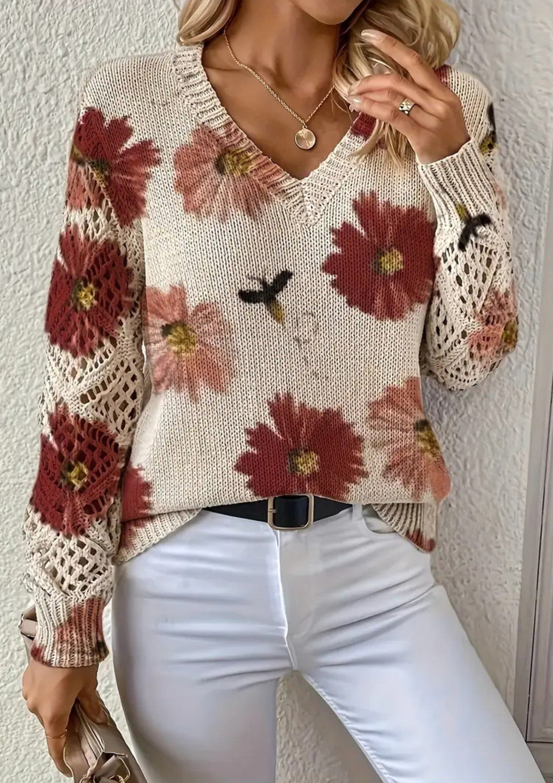 Florenne | Floral Knit Sweater