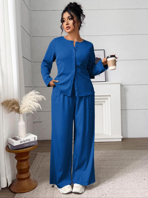 FREDA™ - Elegant Plus-Size Knitted Sweater & Pants Set