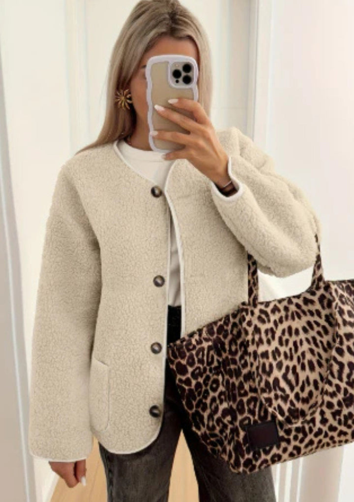 Amara | Fleece Button-Down Jacket