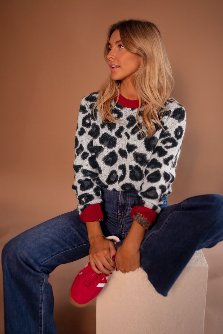 Sylvara | Leopard Knit Sweater