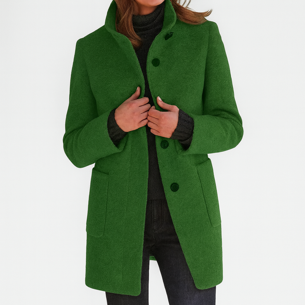 Astrid | High Collar Wool Coat