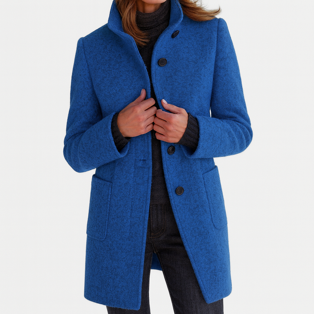 Astrid | High Collar Wool Coat