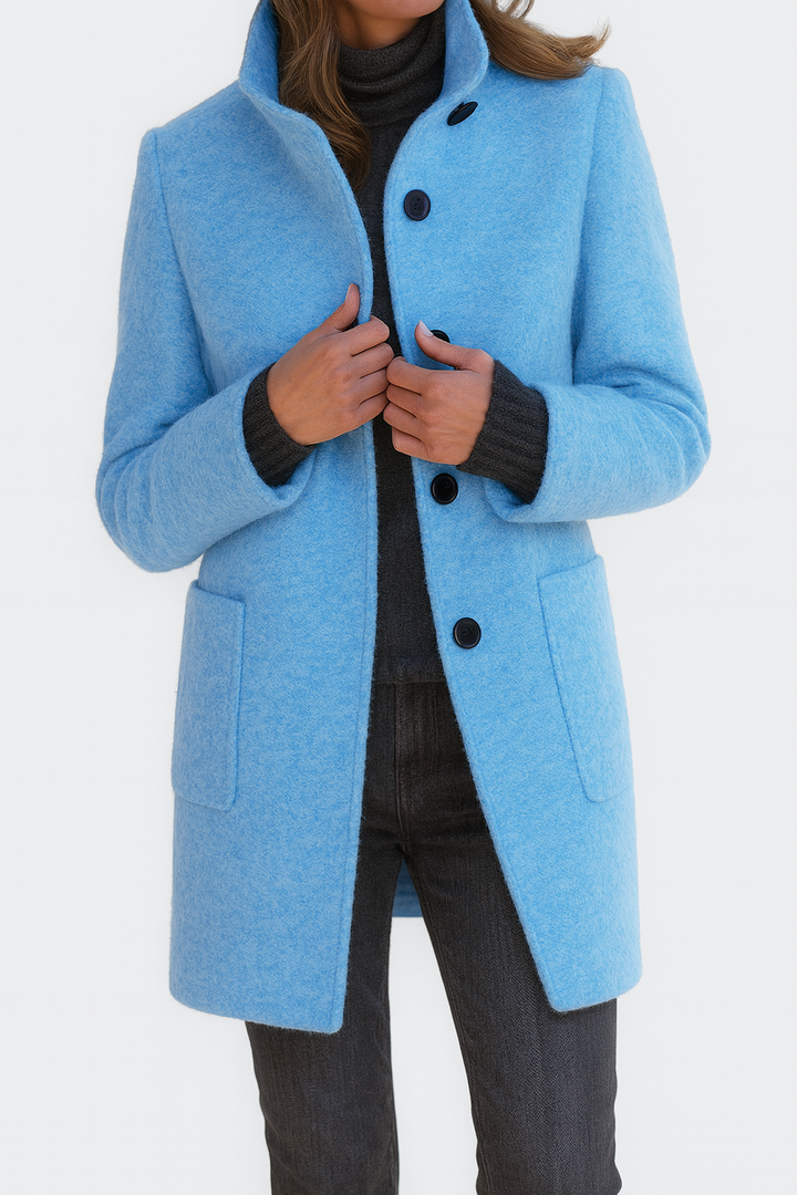 Astrid | High Collar Wool Coat