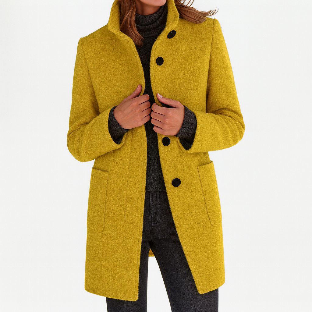 Astrid | High Collar Wool Coat