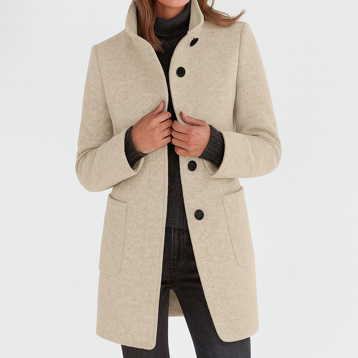 Astrid | High Collar Wool Coat