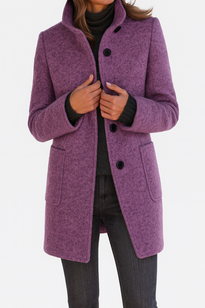 Astrid | High Collar Wool Coat