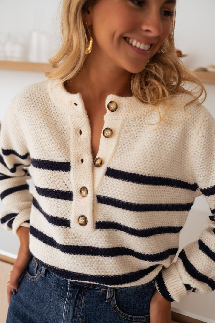 Marisel | Striped Knitted Cardigan