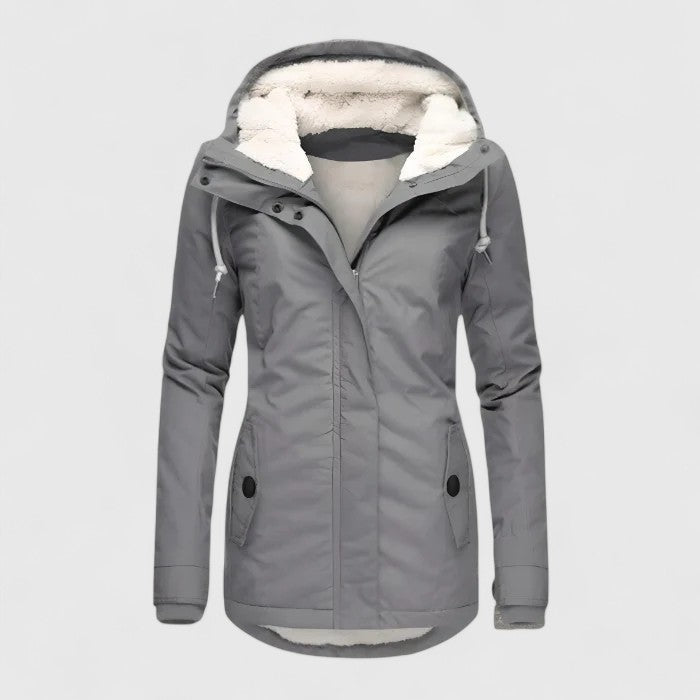 Seravia | Warm Fleece-Lined Jacket With Hood