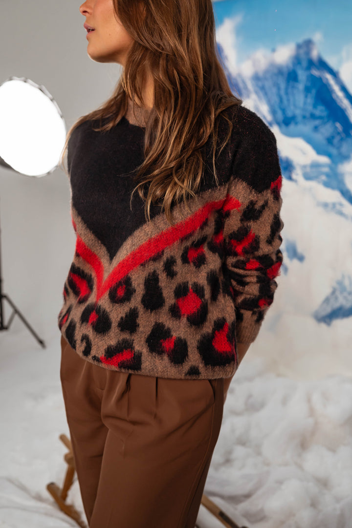 Calyra | Leopard Knit Sweater