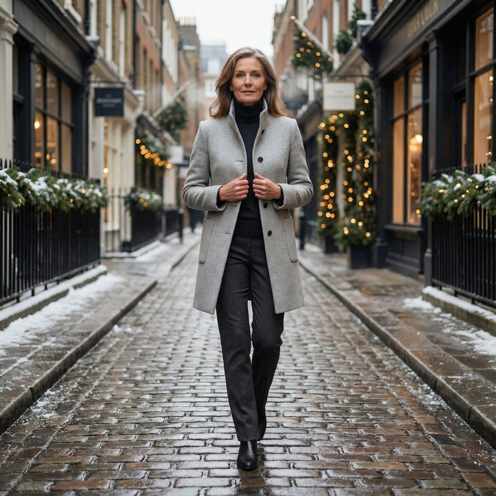 Astrid | High Collar Wool Coat