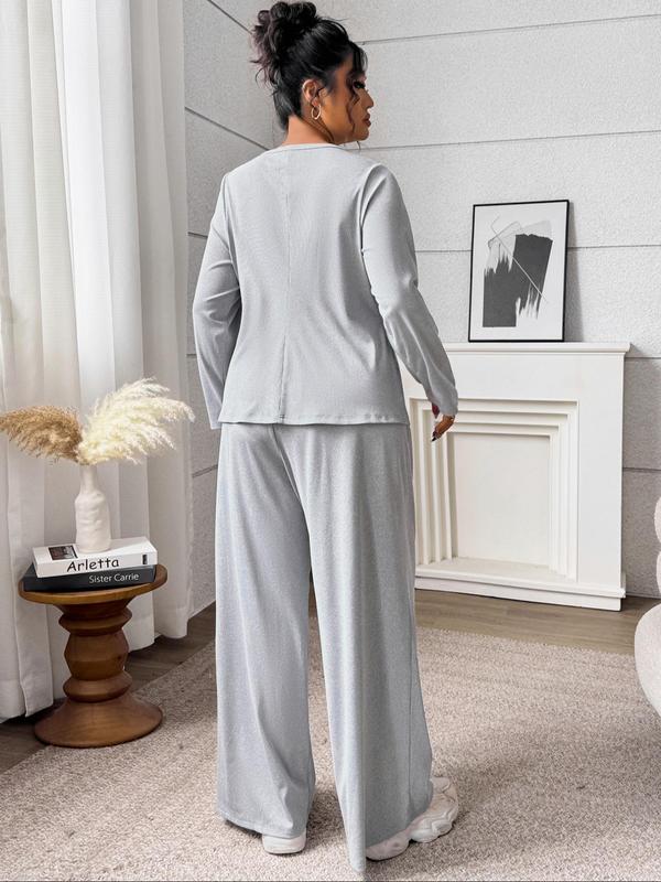 FREDA™ - Elegant Plus-Size Knitted Sweater & Pants Set