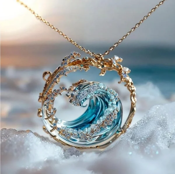 Isla | Ocean Wave Pendant Necklace