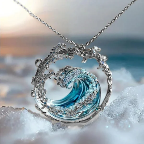 Isla | Ocean Wave Pendant Necklace