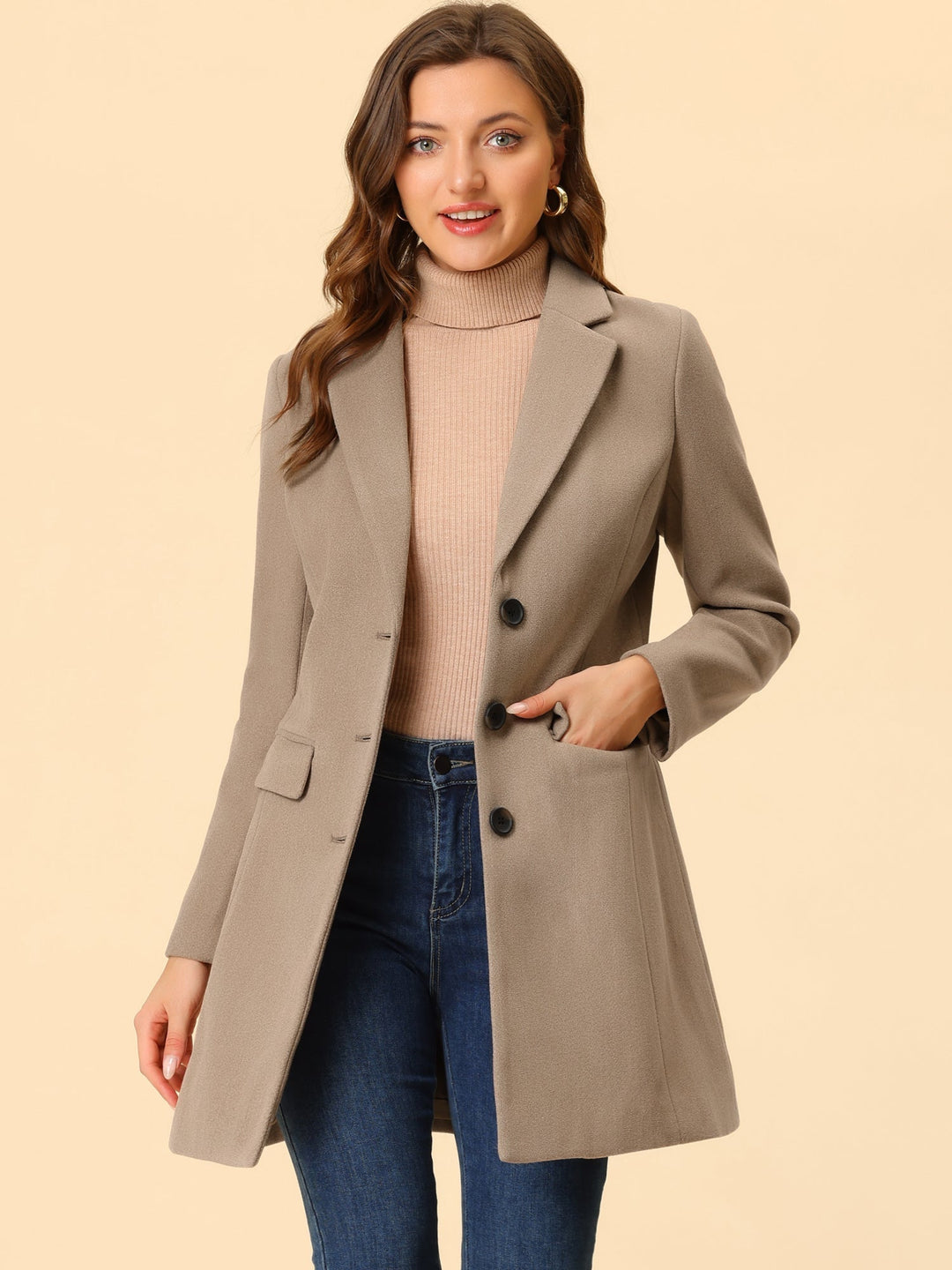 Wool Coat | Classic Cut with Collar