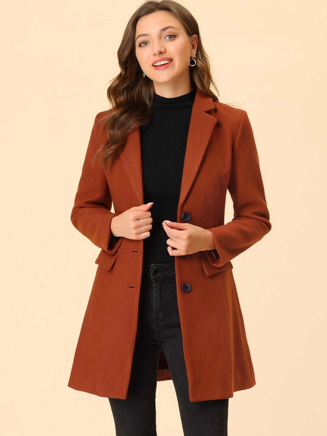 Wool Coat | Classic Cut with Collar